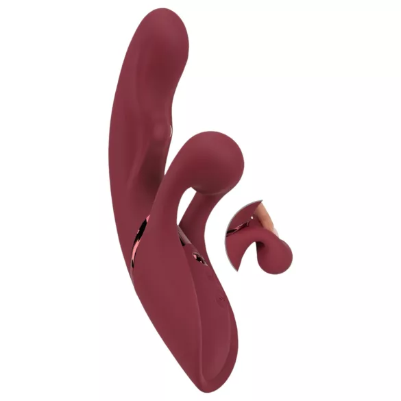 Javida - rabbit vibrator met clitorisstimulator - oplaadbaar - rood