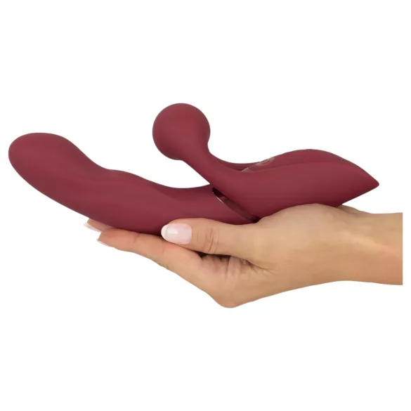 Javida - rabbit vibrator met clitorisstimulator - oplaadbaar - rood