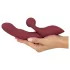 Javida - rabbit vibrator met clitorisstimulator - oplaadbaar - rood