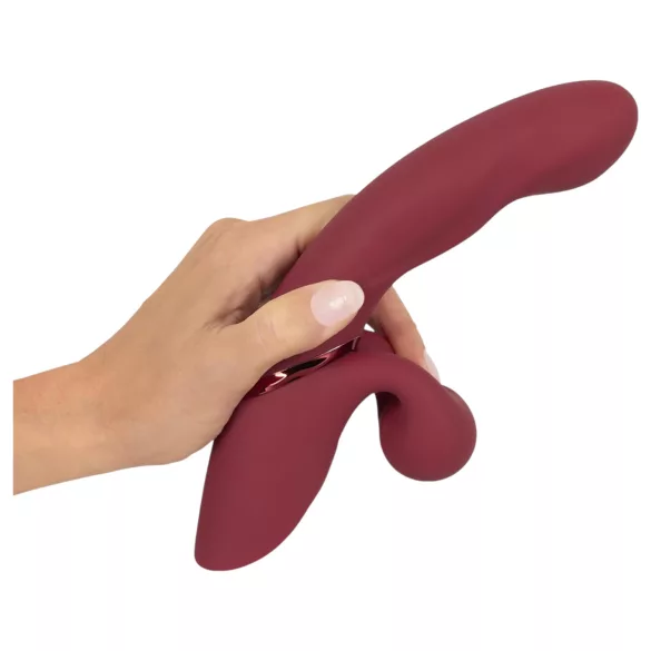 Javida - rabbit vibrator met clitorisstimulator - oplaadbaar - rood