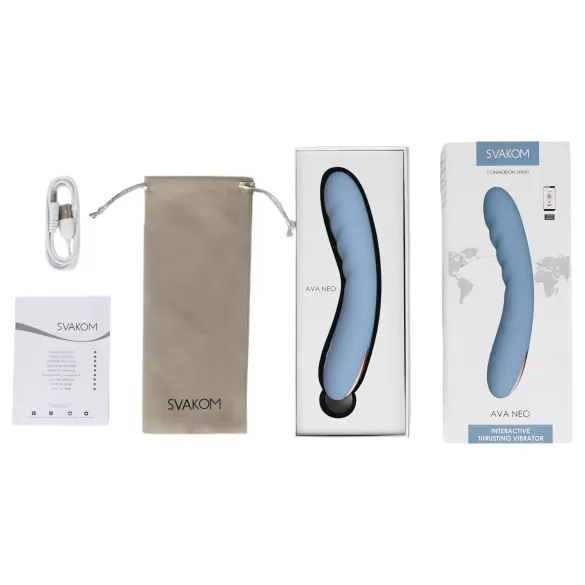 Svakom Ava Neo - slimme app-gestuurde stotende G-spot vibrator (blauw)