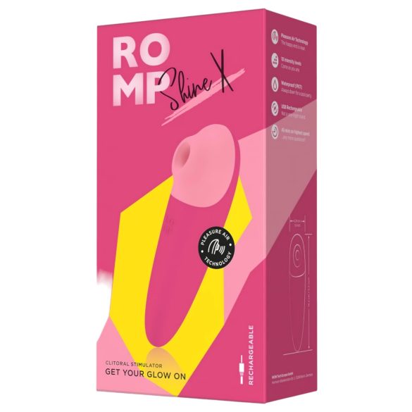 ROMP Shine X - luchtdruk clitorisstimulator - oplaadbaar - roze