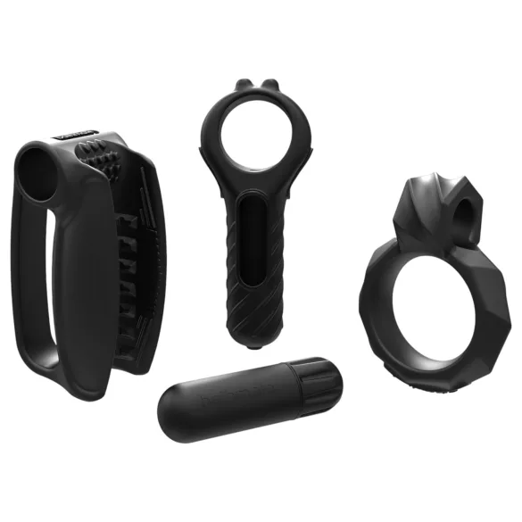 Bathmate Vibe Endurance - masturbator en penisring set (zwart)