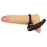 Rebel - vibrerende penis- en balring (zwart)