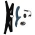 You2Toys - Strap-on vibratorset (zwart-blauw)