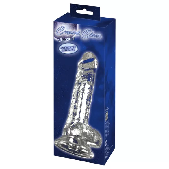 Crystal - Vibrator met zuignap (transparant)