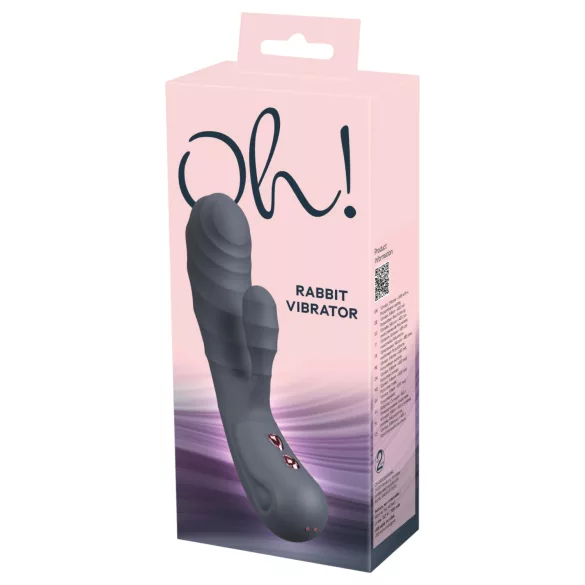 You2Toys - Oh! Rabbit vibrator met clitorisstimulator (zwart)