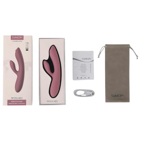 Svakom Trysta Neo - rabbit vibrator met bewegende balletjes - siliconen - roze