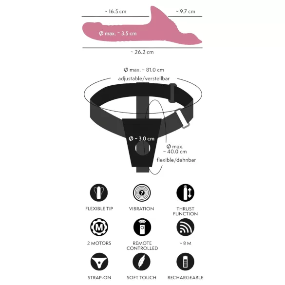 You2Toys - opzetbare vibrator set (rood)