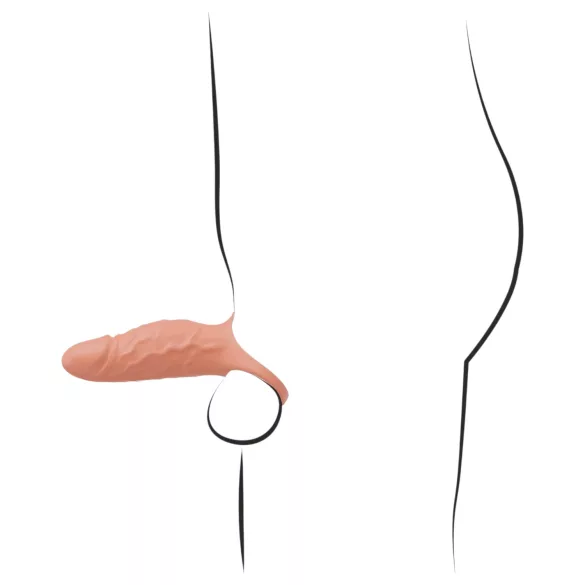 Realistixxx - penis sleeve met cockring en vibratie - naturaalkleurig