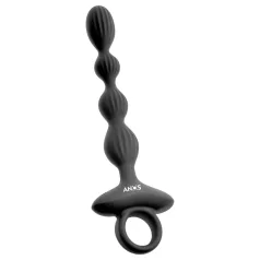   Anos - 2-motorige anale vibrator met bewegende balletjes (zwart)