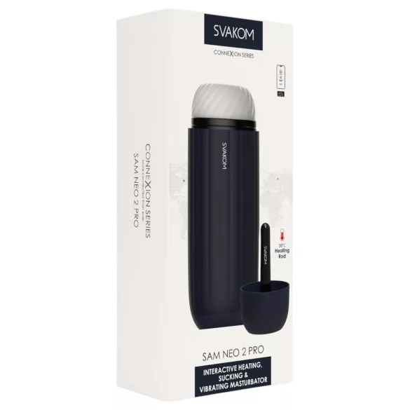 Svakom Sam Neo 2 Pro - App-gestuurde masturbator voor mannen (zwart-wit)