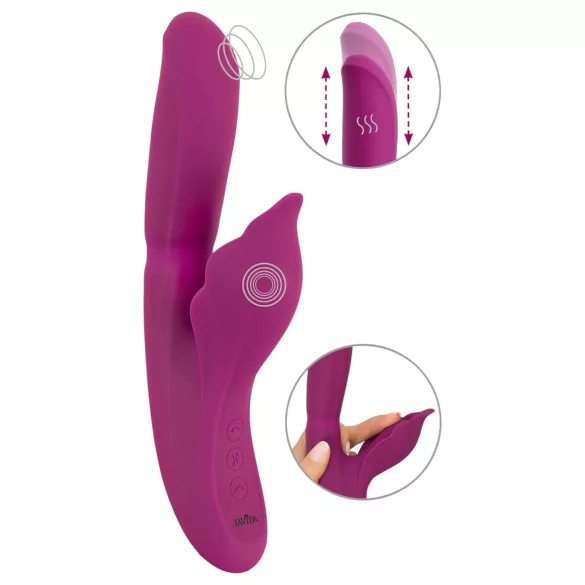 Javida - 4-in-1 G-spot en clitoris vibrator - siliconen - paars
