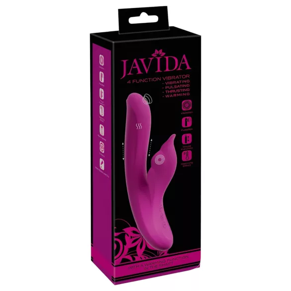 Javida - 4-in-1 G-spot en clitoris vibrator - siliconen - paars