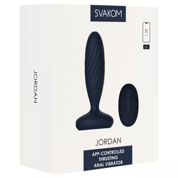 Svakom Jordan - App‑gestuurde anaalvibrator (blauw)
