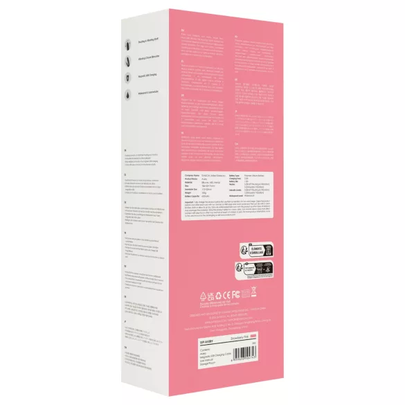Svakom Avery - oplaadbare rabbit vibrator met stootfunctie - siliconen - roze