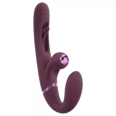 Javida - straploze opzetbare koppeltjessvibrator (paars)