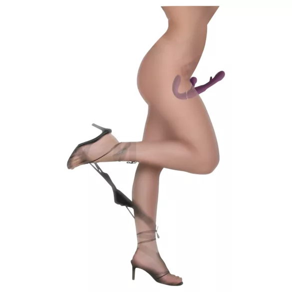 Javida - straploze opzetbare koppeltjessvibrator (paars)