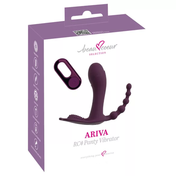 Beau Coeur Ariva - draagbare 3-in-1 slipvibrator (paars)
