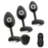 ANOS - vibrerende buttplug set - siliconen - zwart