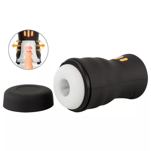 You2Toys Gyro - automatische draaiende en vibrerende masturbator - zwart