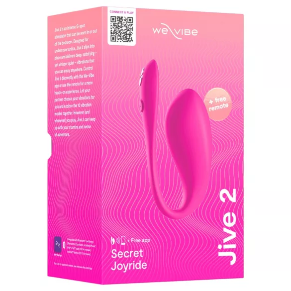 We-Vibe Jive 2 - draagbare, op afstand bedienbare G-spot vibrator (roze)