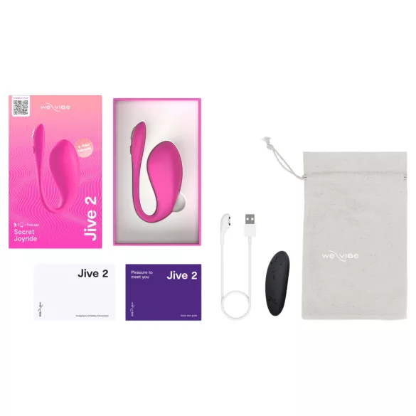 We-Vibe Jive 2 - draagbare, op afstand bedienbare G-spot vibrator (roze)