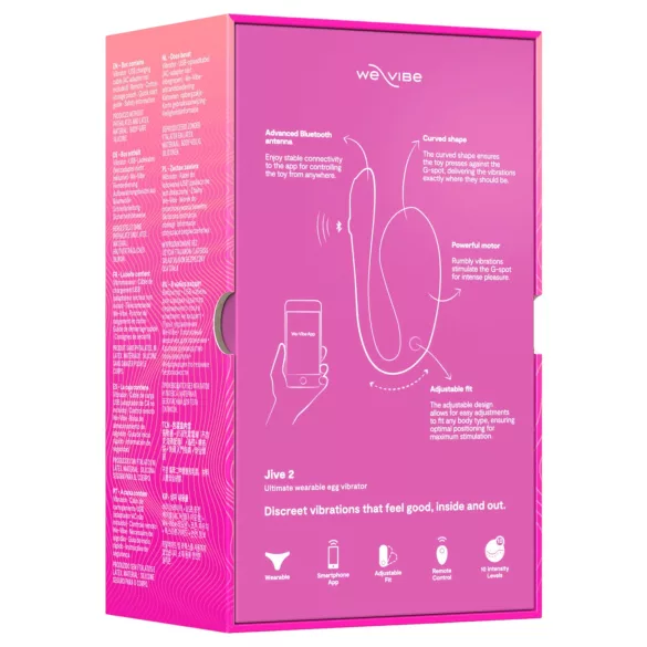We-Vibe Jive 2 - draagbare, op afstand bedienbare G-spot vibrator (roze)