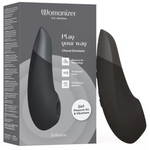 Womanizer Enhance 2in1 luchtdruk clitorisstimulator + vibrator (zwart)