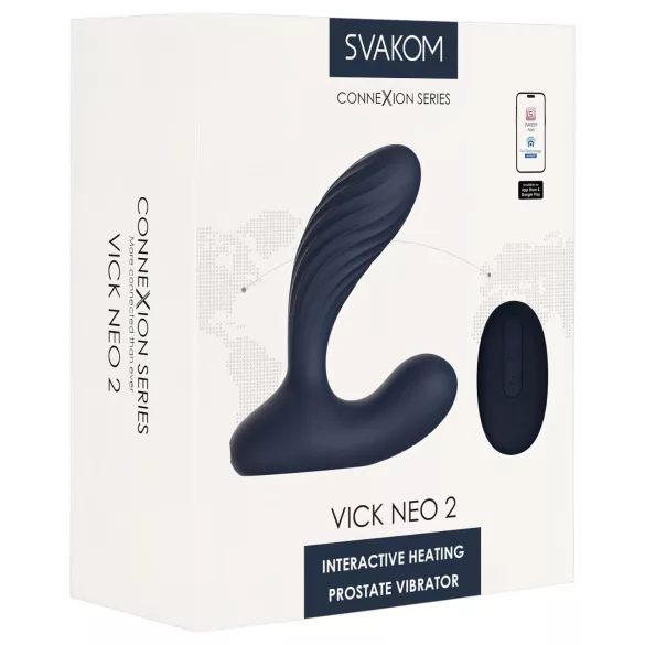 Svakom Vick Neo 2 - App-gestuurde anaalvibrator (blauw)