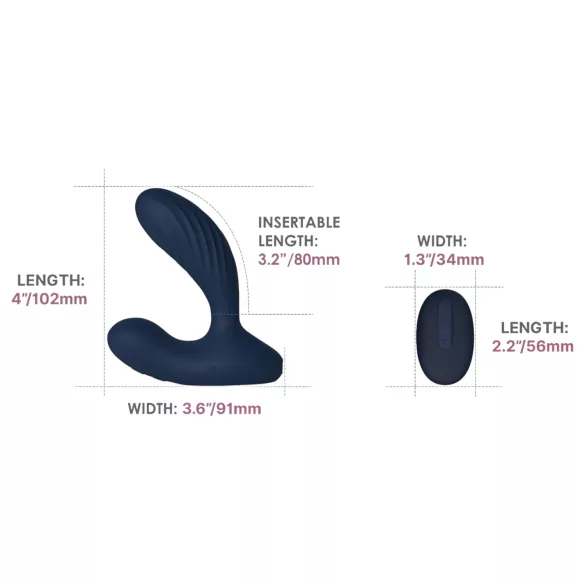 Svakom Vick Neo 2 - App-gestuurde anaalvibrator (blauw)