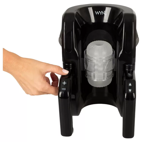 WYNE 10 - automatische masturbator met handvat - zwart