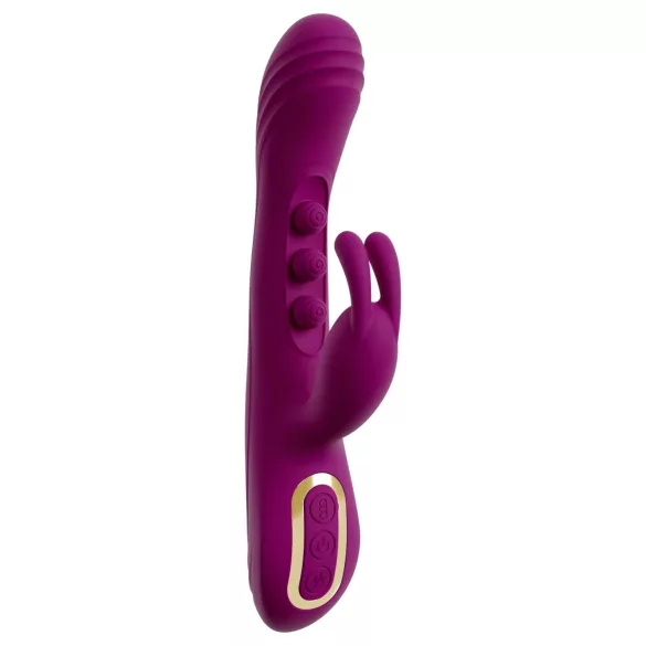 Javida - vibrator met kogeltjes en clitorisstimulator - silicone - paars