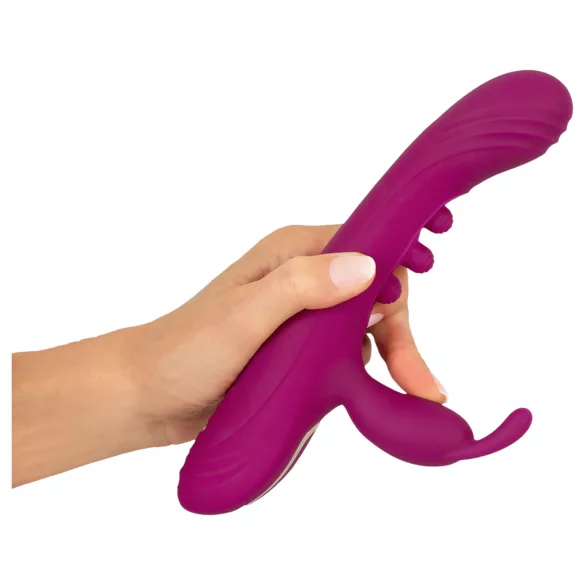Javida - vibrator met kogeltjes en clitorisstimulator - silicone - paars