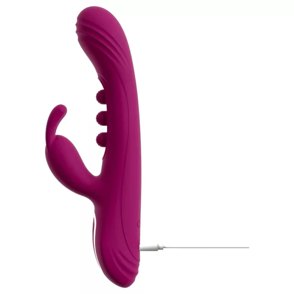 Javida - vibrator met kogeltjes en clitorisstimulator - silicone - paars