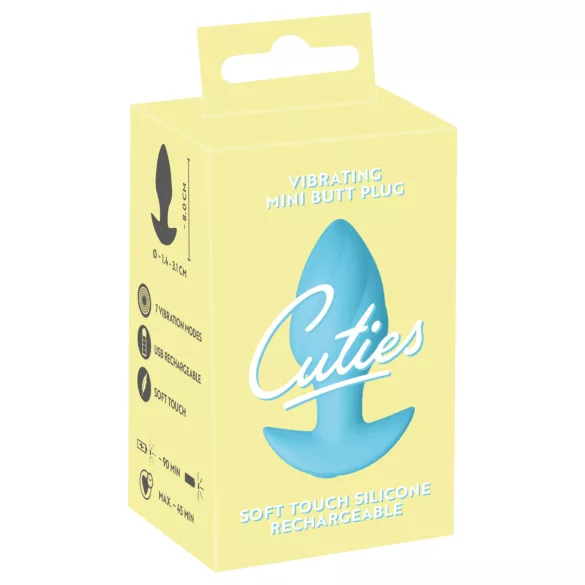 Cuties Mini - vibrerende anaalplug - klein formaat - blauw