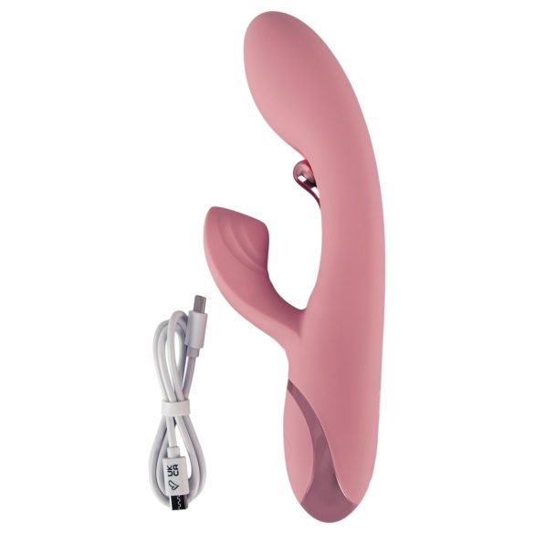 Beau Coeur Avenor - vibrator met tong en clitorisstimulator voor de G-spot (roze)