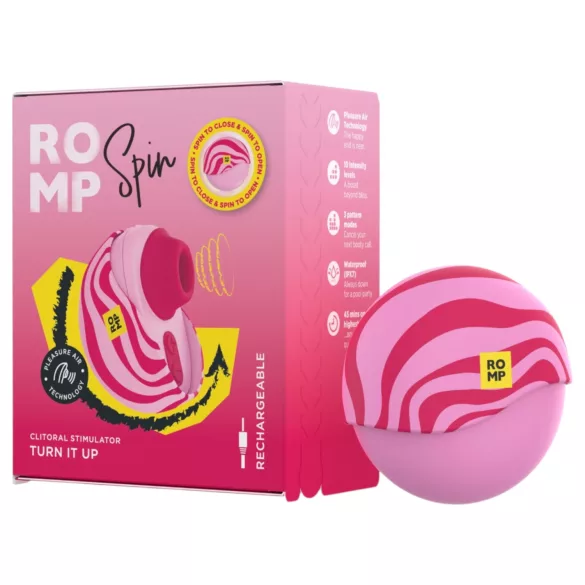 ROMP Spin - luchtdruk-clitorisstimulator (roze)