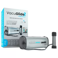   VacuGlide 2 - automatische, netvoeding mannelijke luxe masturbator (zilver)