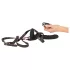 You2Toys - op afstand bedienbare dubbele strap-on vibrator (zwart)