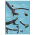 You2Toys - op afstand bedienbare dubbele strap-on vibrator (zwart)
