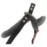 You2Toys - op afstand bedienbare dubbele strap-on vibrator (zwart)