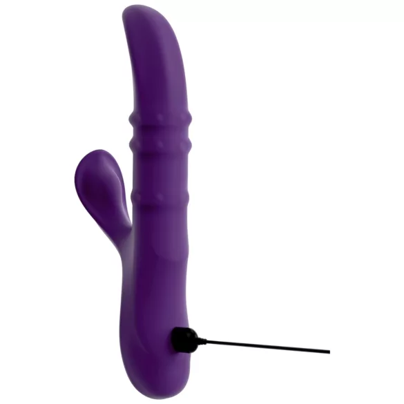 You2Toys - knikkende vibrator met bewegende ring en clitorisstimulator (paars)