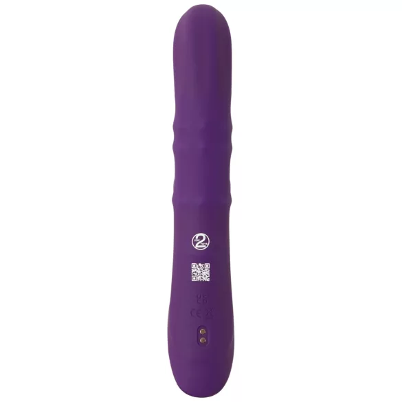 You2Toys - knikkende vibrator met bewegende ring en clitorisstimulator (paars)