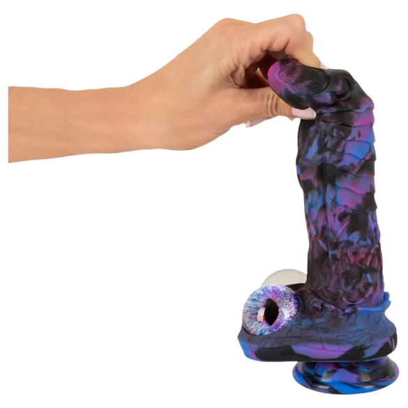 Beasty Cocks Firefly Fantasies - verwarmende, stotende fantasievibrator (blauw) - 23,4 cm