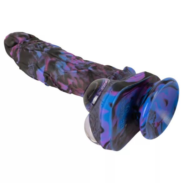 Beasty Cocks Firefly Fantasies - verwarmende, stotende fantasievibrator (blauw) - 23,4 cm