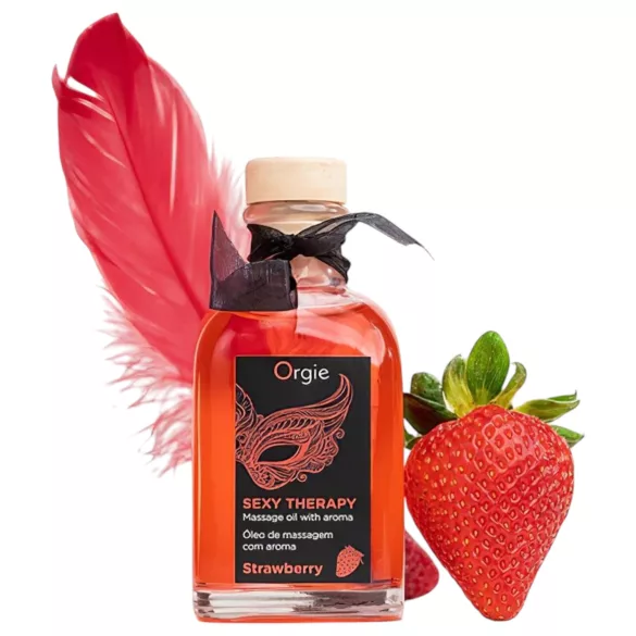 Orgie Sexy Therapy - massageolie set - aardbei