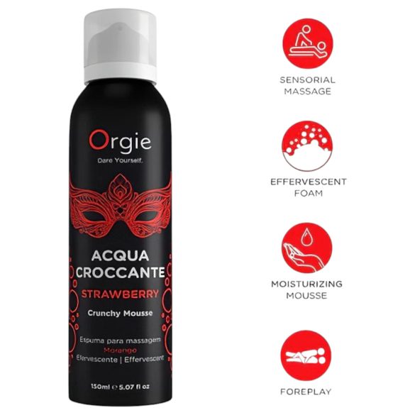 Orgie Acqua Croccante - massage schuim - aardbei (150ml)