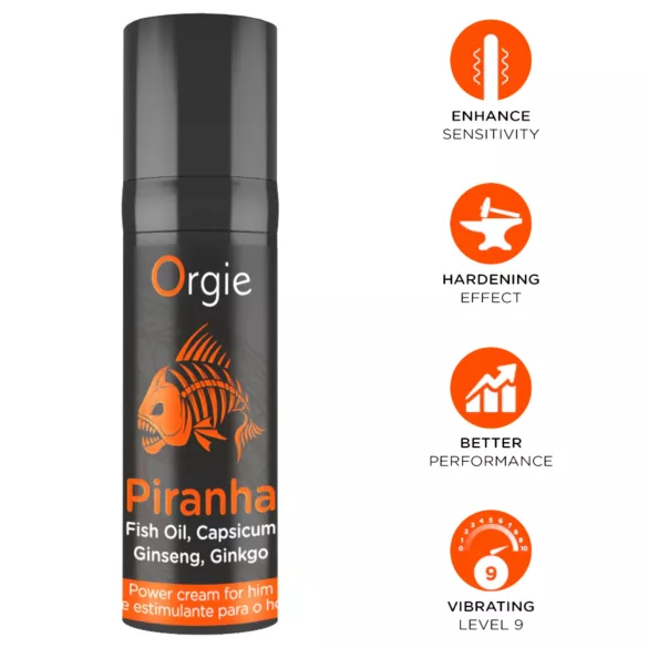 Orgie Piranha Power Cream stimulerende crème voor mannen (15 ml)