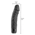 Baseks - realistische staafvibrator (zwart) - 19 cm